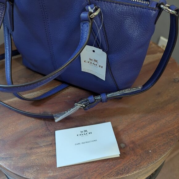 Coach Kelsey crossover pebble leather in purple NWT - Picture 3 of 7